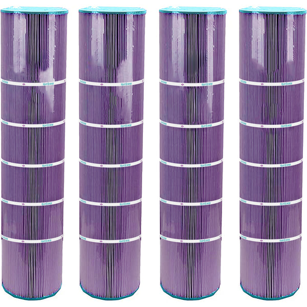 4 Pack HF7472-04P Platinum Purple Pool Filter Cartridge - Replacement for Pleatco PCC130, Unicel C-7472, Filbur FC-1978 Pentair Clean & Clear Plus 520, Waterway Crystal Water 525